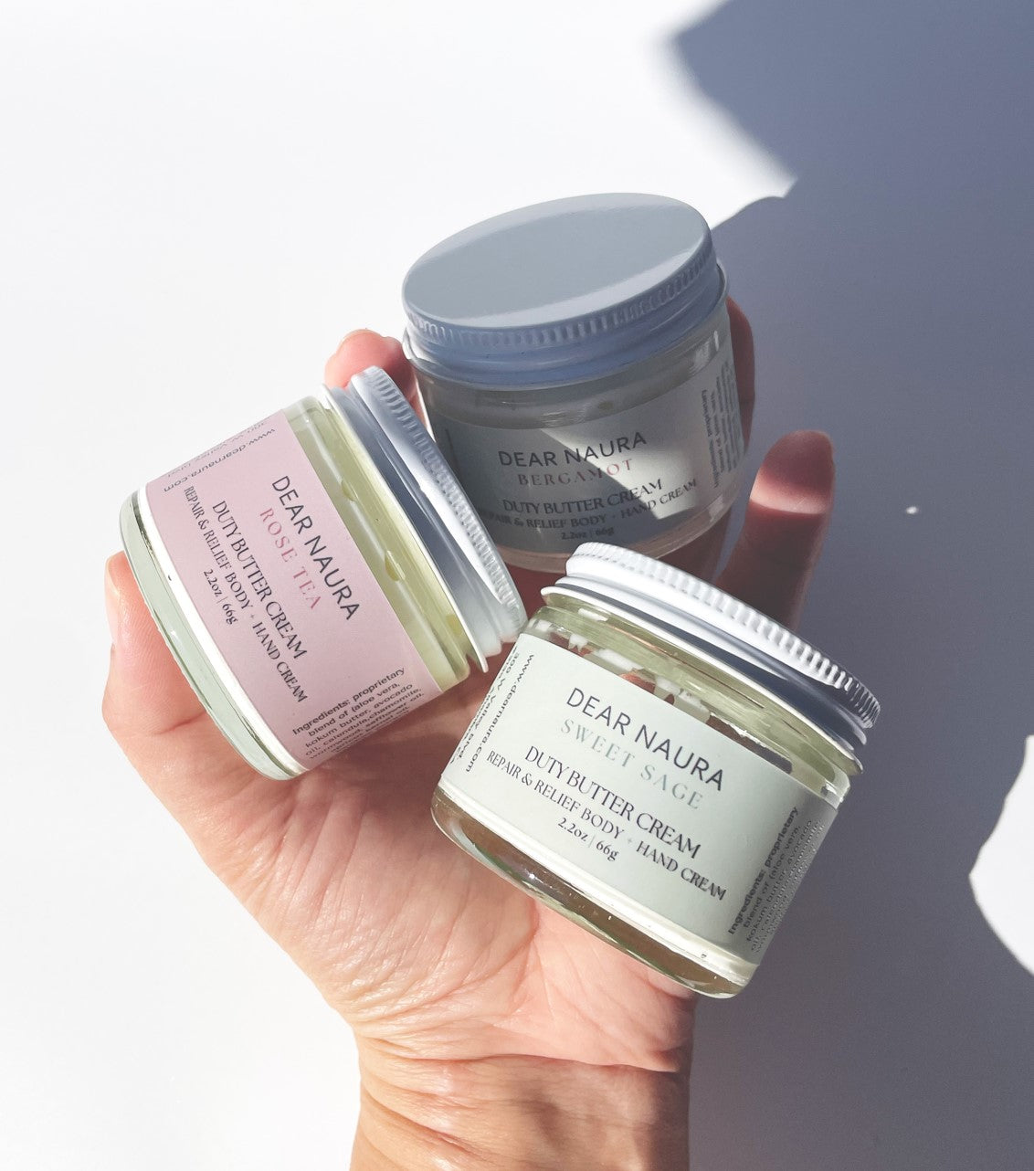 Dear Naura repair relief for dry hands and body.